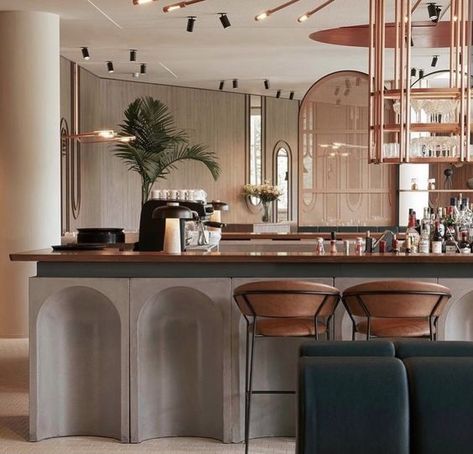 Coffee Shop Concept, Bar Counter Design, Modern Restaurant Design, Decoration Restaurant, Ad Magazine, Concept Ideas, Counter Design, Modern Restaurant, Bar Interior