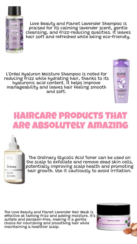 Haircare , shampoo , glycolic acid , hairmask , tame frizz The Ordinary Glycolic Acid, Glycolic Acid Toner, Lavender Shampoo, Hydrate Hair, Moisturizing Shampoo, Lavender Scent, Shampoo Conditioner, Glycolic Acid, Loreal Paris