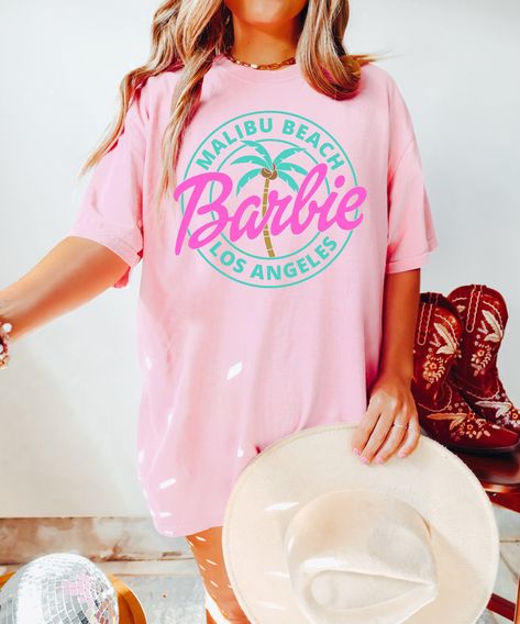 Ocean Tote Bag, Barbie Shirt, Barbie Sweatshirt, Los Angeles Shirt, Los Angeles Print, Malibu Beach, Beach T Shirt, Malibu Beaches, Pink Barbie