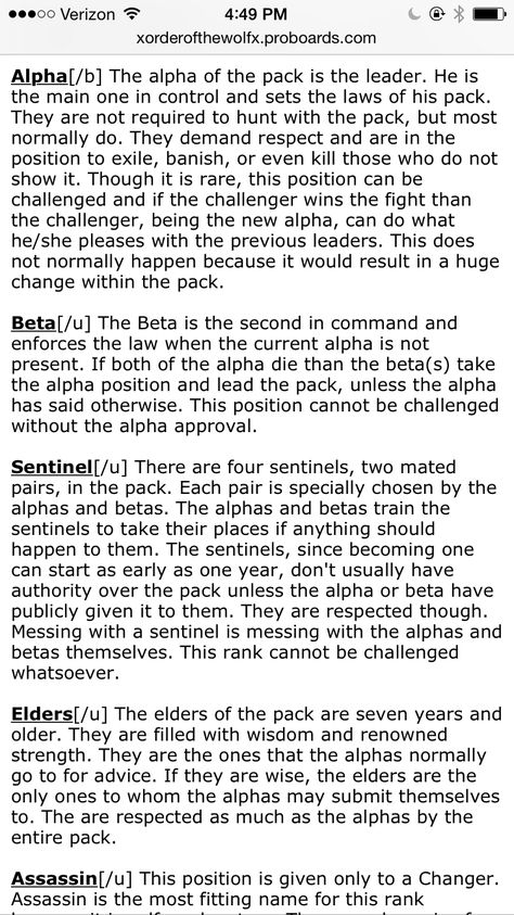 These are wolf pack ranks. Put yours in your bio. Wolf Pack Names Ideas, Wolf Pack Dynamics, Wolf Pack Hierarchy, Werewolf Hierarchy, Werewolf Pack Names, Wolf Pack Names, Wolf Pack Ranks, Werewolf Mythology, Wolf Ranks