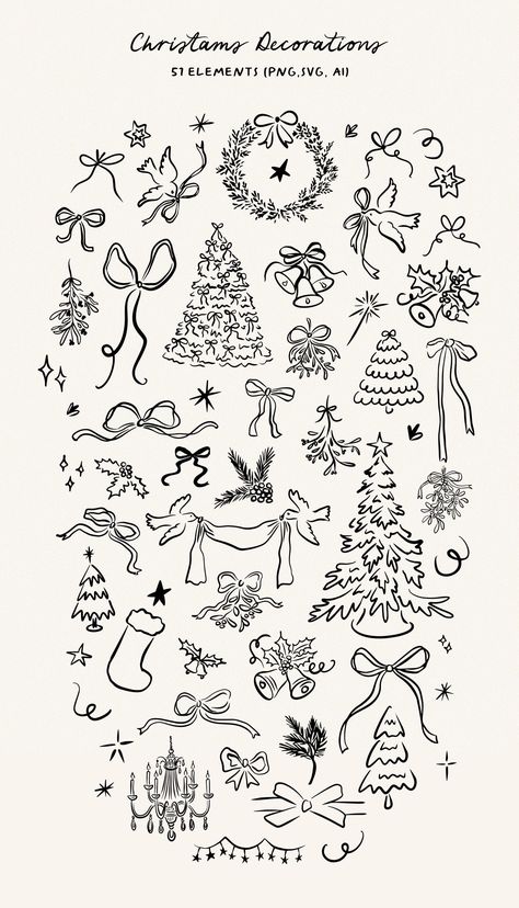 Christmas Doodles Aesthetic, Christmas Doodles Ideas, Xmas Favors, Christmas Bg, Xmas Calendar, Christmas Sketches, Christmas Diary, Christmas Fonts Free, Christmas Sketch