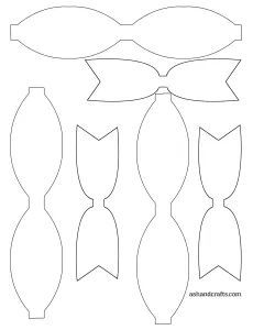 Bow Template Free, Paper Bow Template, Tie Pattern Free, Paper Bows Diy, Bow Tie Template, Tie Template, Diy Leather Bows, Paper Bows, Template Free Printable