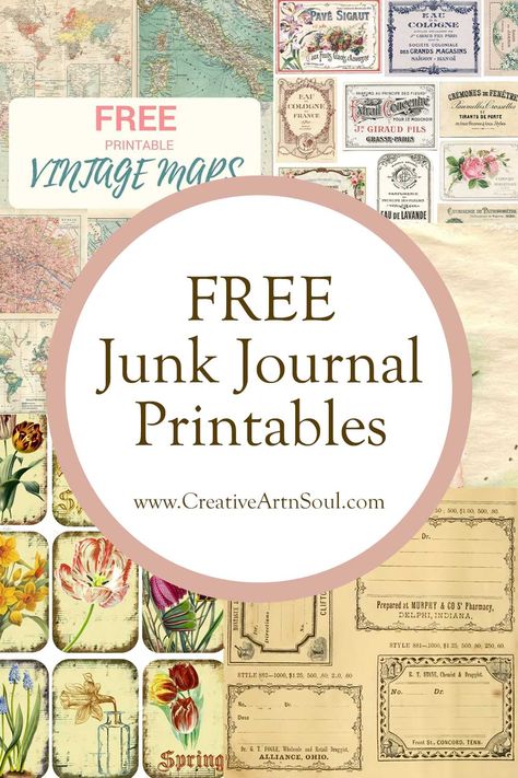 Find an ever-growing list of links to free junk journal printables just waiting for you to download and use in your own journals. Free Junk Journal Printables, Free Junk Journal, Journal Printables Free, Alfabet Font, Scrapbook Printables Free, طوابع بريد, Etiquette Vintage, Junk Journal Printables, Free Vintage Printables