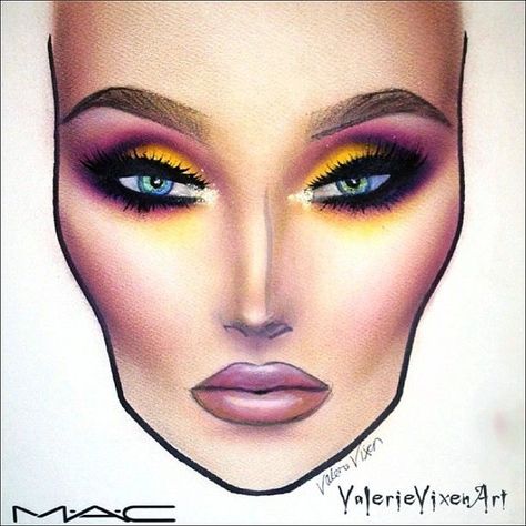 ¿ Que es un face chart ? La herramienta secreta del maquillaje profesional – La Cajita de Maquillaje Makeup Sketch, Makeup Paint, Mac Brush, Mac Face Charts, Drawing Women, Make Up Designs, Makeup Charts, Drag Make-up, Face Charts