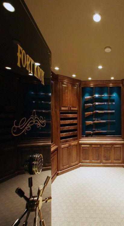 Walk In Safe Enclosed Gun Room Armory Room, Reloading Room, Hunting Room, Trophy Rooms, Safe Room, Modern Shelving, Secret Rooms, Room Designs, Top 100