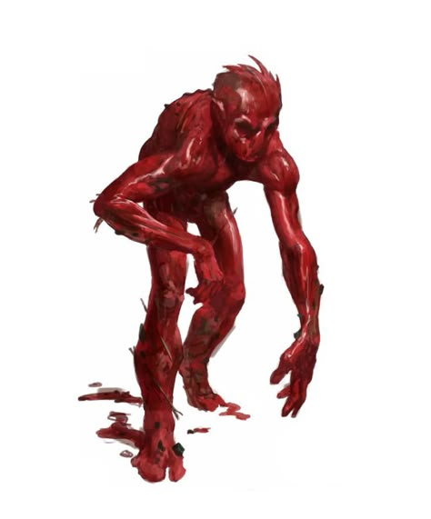 Blood Golem Muckish Creep - Pathfinder 2E PFRPG PFSRD DND D&D 3.5 4E 5E 5th ed d20 fantasy Blood Monster, Pathfinder 2e, Dnd Dragons, Dragon Rpg, Monster Characters, Dnd Monsters, Monster Concept Art, Dungeons And Dragons Characters, Dnd Art