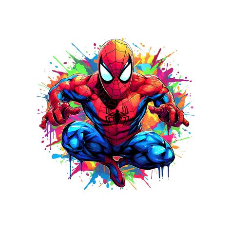 Spiderman White Background, Printable Spiderman Images, Transparent Spiderman, Spiderman Sublimation Designs, Spiderman Watercolor, Spiderman Transparent, Spiderman Clipart, Spiderman Png, Busted Canvas