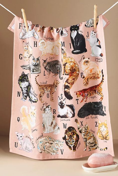 tea towel Anthropologie Gifts, Best White Elephant Gifts, Anthropologie Home, Lover Gift Ideas, Cat Themed Gifts, Cat Lover Gift, Dream Rooms, White Elephant Gifts, Cat Owners