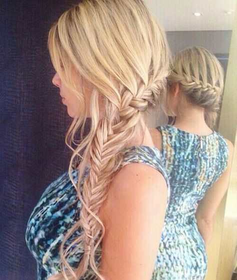 Fishtail Braided Summer Hairstyles, Half Braided Hairstyles, Side Braid Hairstyles, Fishtail Braid, Long Blonde, Side Braid, Haircuts For Long Hair, Long Blonde Hair, Wedding Hair And Makeup