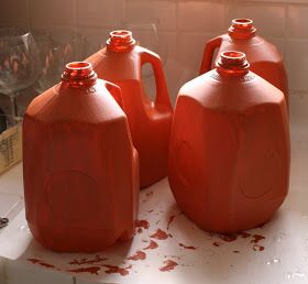 Filth Wizardry: Milk Jug trick or treat pumpkin pots Halloween Milk Jugs, Fall Flower Pots, Turtle Room, Milk Jug Crafts, Trick Or Treat Pumpkin, Plastic Milk, Messy Art, Milk Jugs, Fall Flower