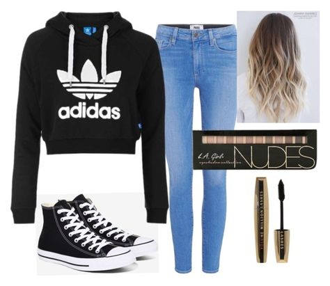 "❤️" by kamdenkearce on Polyvore featuring Paige Denim, Converse, Topshop and L'OrÃ©al Paris Teenage Fashion Trending, Teen Fashion Trends, New Fashion Clothes, Look Adidas, 2016 Fashion Trends, Fashion Teenage Girls, Adidas Outfit, Tween Outfits, Fashion Dresses Casual