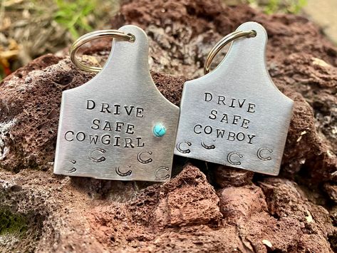 Cattle Tags, Cowboy Cowgirl, Drive Safe, Cowboy And Cowgirl, Dog Tag Necklace, Watch Bands, Keychains, Cowboy, Initials