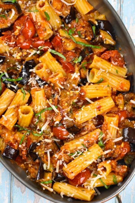 Pasta alla Norma - GypsyPlate Pasta La Norma, Alla Norma Sauce, Eggplant Alla Norma, Pasta A La Norma Jamie Oliver, Pasta A La Norma Sicily, Easy Eggplant Recipes Healthy, Ala Norma Pasta, Eggplant With Pasta, Alla Norma Pasta