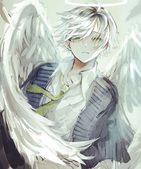 Male Angel, Cool Anime Guys, Anime Baby, Guy Drawing, Anime Drawings Boy, Anime Angel, Fanarts Anime, Boy Art