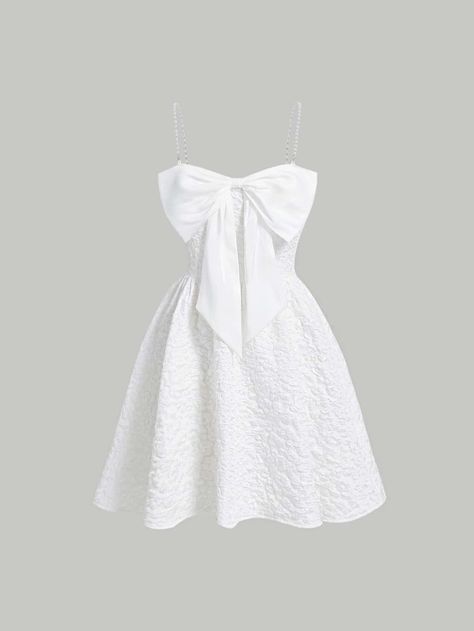 White Short Dress Outfit, All White Party Dress, White Dress Aesthetic, Pretty White Dresses, White Party Dress, White Dresses Graduation, Cute White Dress, Dama Dresses, Off White Dresses