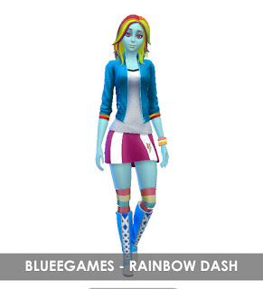 My Little Pony: Equestria Girls | Rainbow Dash | SIM - BlueeGames Mlp Cc Sims 4, My Little Pony Sims 4 Cc, Sims 4 Cc My Little Pony, Mlp Sims 4 Cc, Equestria Girls Rainbow Dash, Cc Packs, Sims 4 Anime, My Little Pony Equestria, Blue Game