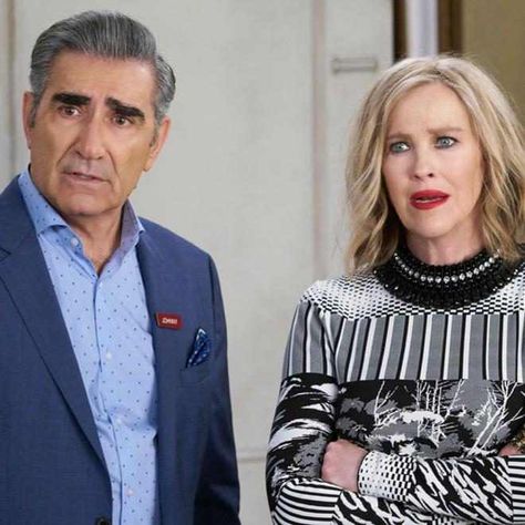 Anybody know what it means to fold in the cheese?   Schitt's Creek just released a gigantic blooper reel and it's just as good as you might imagine it to be. Better, even. Just a... Schitts Creek Behind The Scenes, Fold In The Cheese, Schitt's Creek Gif, Eugene Levy, Catherine O'hara, Schitt's Creek, Schitts Creek, Bloopers, Be Better