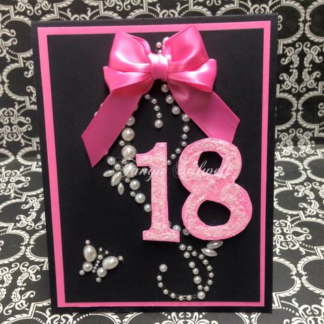 18th Birthday Cards For Girls Handmade, Handmade Bday Cards, Kaisercraft Scrapbooking, Birthday Female, Birthday Cards For Girlfriend, Cardstock Crafts, 16th Birthday Card, Happy Birthday Gorgeous, Creative Birthday Cards