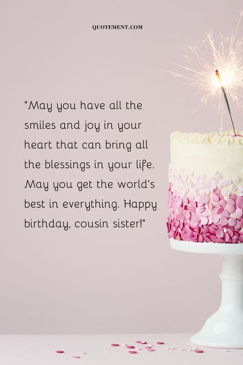 I’ve prepared an extensive list of emotional birthday wishes for cousin sister to complete your birthday surprise and make her day! Birthday Wishes For Cousin Sister, Cousin Birthday Quotes, Emotional Birthday Wishes, Birthday Wishes For Cousin, Congrats Wishes, Sweet Birthday Wishes, Happy Birthday Captions, 30th Birthday Wishes, Birthday Verses For Cards