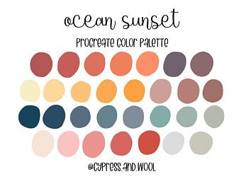 Procreate Color Palette, Christmas Color Palette, Ipad Procreate, Color Schemes Colour Palettes, Palette Color, Ocean Sunset, Color Palette Design, Ipad Art, Hex Colors