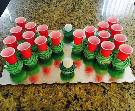 Beer pong birthday cake! 21st Birthday Cupcakes. Fill with fireball! Cute and easy Peter Rabbit Cake Topper, 21st Birthday Beer Cake, 21st Birthday Cake For Guys, Cake 21st Birthday, Birthday Checklist, 21st Birthday Boy, 21st Bday Cake, 21st Birthday Cupcakes, Rabbit Cake Topper