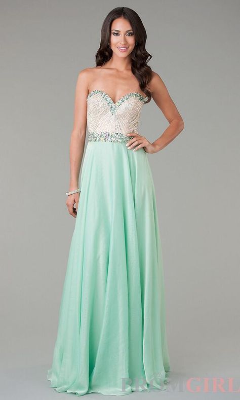 Mint green dress Strapless Green Dress, Gown For Prom, Dresses For Prom, Beaded Evening Gowns, Junior Prom, Formal Occasion Dress, Dresses Purple, Strapless Prom Dresses, Junior Prom Dresses