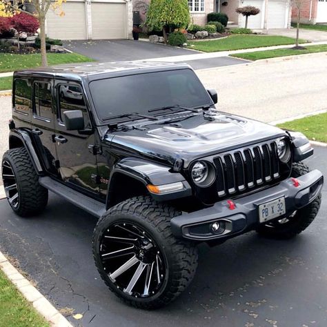 Black Jeep Rubicon Aesthetic, Jeep Wrangler Rubicon Black, Black Jeep Wrangler Unlimited, Black Rims Jeep, Blacked Out Jeep Wrangler Lifted, Jeep Rims, Black Jeep Wrangler, Jeep Sahara, Lifted Jeep Wrangler