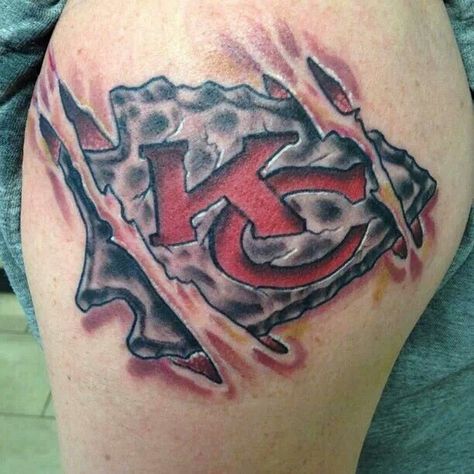 Kc Chiefs Tattoo, Kansas City Chiefs Tattoo, Chiefs Tattoo, Punisher Skull Tattoo, Football Tattoo, Brian Dawkins, Rose Tattoos For Men, Feather Tattoo Design, Cross Tattoo Designs