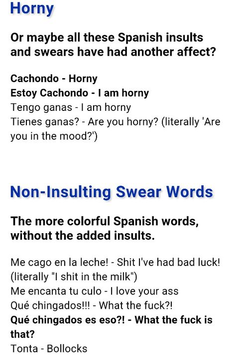 Spanish curse words How To Curse In Spanish, Spanish Insult Words, Spanish Cuss Words, Bad Words In Spanish, Spanish Curse Words, Spanish Swear Words, Spanish Help, Spanish Notes, Useful Spanish Phrases