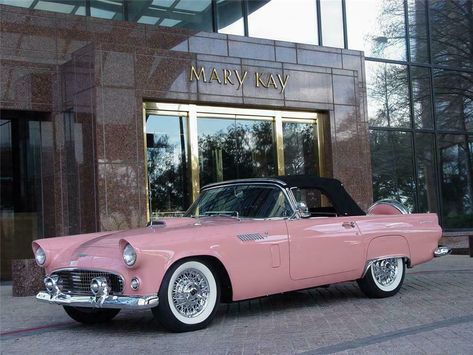 1956 Ford Thunderbird, Ford Thunderbird Convertible, Thunderbird Convertible, Pink Cars, Mustang Car, Old Vintage Cars, Carros Vintage, Auto Retro, Ford Classic Cars