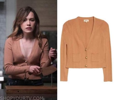 You: Season 3 Episode 10 Love's Camel Cropped Cardigan | Shop Your TV Love You Season 3 Outfits, Love From You Season 2 Outfits, Love Quinn Outfits You, Love Quinn You Season 3, Love Quinn Fashion, Love Quinn Outfits Season 3, You Love Quinn Outfits, You Love Quinn Style, Love Quinn Style