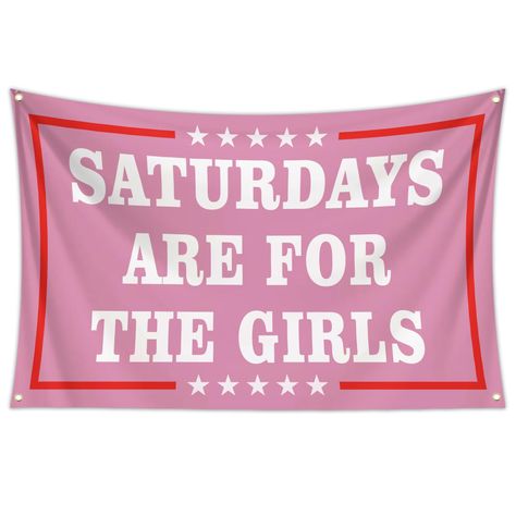 PRICES MAY VARY. 【SIZE】- You will receive 1 piece of Saturdays are for Girls flag, this flag measures 3x5 ft/90×150cm. 【SPECIFICATION】- This beautiful entertaining banner is perfect for college dorm room decor, home, bedroom, sports, parties, fraternities, beach, high school, gifts, room decor, travel, filming, events, and festivals. 【CRAFTSMANSHIP】- Durable polyester double stitched all around the edge and strengthened by canvas header and four brass grommets. You will fully appreciate the craf Saturdays Are For The Girls Flag, Flags For Room Decor, Flags For Room, Dorm Room Decorations, Retro Farmhouse Kitchen, Cave Bedroom, Man Cave Bedroom, Funny Flags, Sorority House