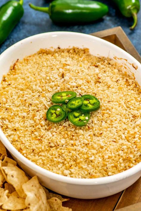 Jalapeno Popper Dip - Homemade Hooplah Million Dollar Dip Recipe, Jalapeno Popper Dip Recipe, Bagel Dip, Creamy Spinach Dip, Candied Jalapenos, Closet Cooking, Jalapeno Dip, Jalapeno Popper Dip, Popper Dip