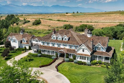 Hampton Mansion, Hamilton Montana, Western Farmhouse, Country Mansion, French Country House Plans, Mega Mansions, Country House Plans, French Country House, Interior Photography