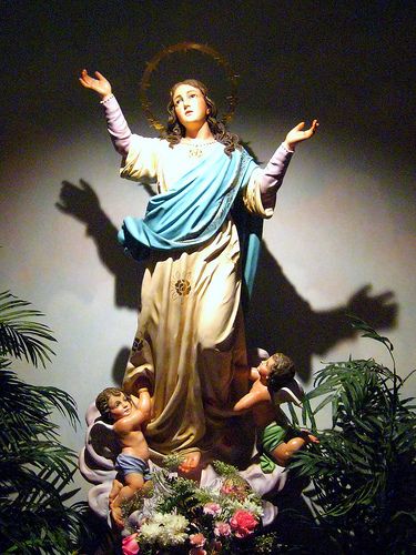 Catholic Home Altar Ideas, Our Lady Of Assumption, Home Altar Ideas, Catholic Home Altar, Catholic Statues, Altar Ideas, Catholic Home, Religious Pictures, Home Altar