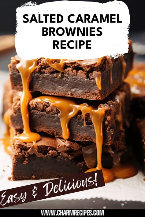 Get ready to make mouthwatering Salted Caramel Brownies that are rich and satisfying! This easy recipe combines soft, fudgy brownies with creamy and sweet salted caramel toppings, perfect for any occasion. Whether you're baking for friends or treating yourself, these brownies will bring smiles all around. With a blend of chocolatey goodness and a sprinkle of sea salt, you will enjoy a blissful mix of flavors. Bake these brownies at home and elevate your dessert game in just a few steps. Heart Pastry, Salted Caramel Brownie Recipe, Baking For Friends, Easy Salted Caramel, Caramel Brownies Recipe, Chocolate Caramel Brownies, Fudgy Chocolate Brownies, Fudge Brownie Recipe, Brownies Recipe Homemade