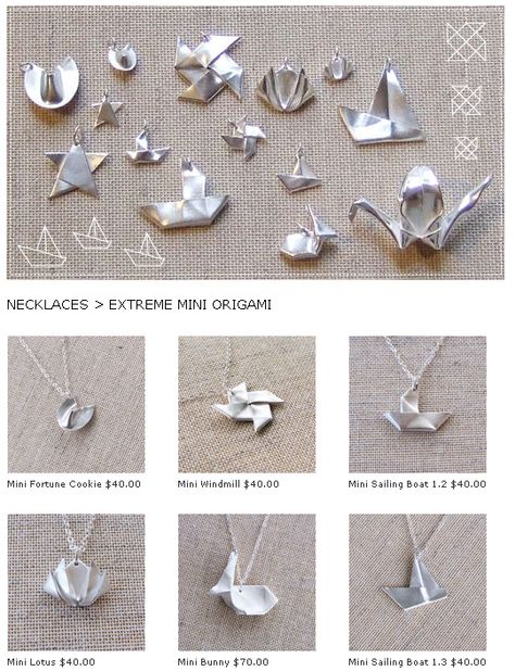 Origami Jewels, Origami Jewellery, Origami Necklace, Quilled Jewellery, Origami Jewelry, Handmade Silver Jewellery, Origami Bird, Soldering Jewelry, School Jewelry