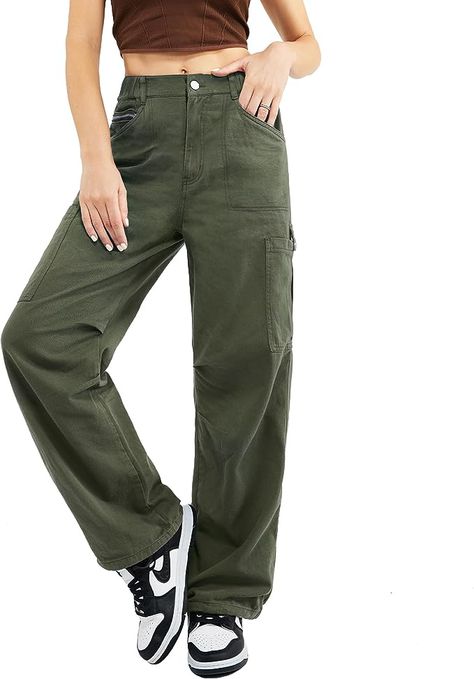 - 100% Cotton
- Imported
- Zipper closure
- Machine Wash
- Materials: Women cargo pants are made of high-quality, breathable, and soft elastic wear-resistant cotton fabric, which makes them suitable for all-day wear. Womens Work Pants, High Waist Baggy Jeans, Cargo Work Pants, Work Pants Women, Y2k Pants, Military Army, Cargo Pant, Cargo Pants Women, Back To School Outfits