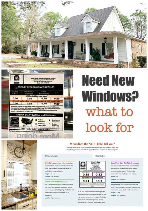 Energy Efficient Windows check the label NFRC - here's what you need to look for to see the ratings. It's free and filled with info #ad #nfrc #windows #doors #skylights Diy Window Screen, Window Options, Check The Label, Home Maintenance Checklist, Floor Heating Systems, Earth Sheltered, Maintenance Checklist, Architecture Bathroom, Energy Efficient Windows