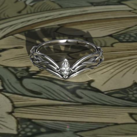 To see more variations of this ring, click here: https://www.etsy.com/shop/MetalWendler?ref=seller-platform-mcnav&search_query=woodlands+tiara To see our entire Elven collection, click here: https://www.etsy.com/shop/MetalWendler?ref=seller-platform-mcnav&search_query=elvish This Woodlands Vine Fantasy themed engagement ring is made from recycled gold and is handmade with a comfort fit to your size. Perfect for the nature lover.  Ring Specs: ● Band is 6.8mm at widest point, then tapers thinner t Lord Of The Rings Inspired Wedding Ring, Comfortable Engagement Ring, Elven Engagement Ring Silver, Elven Engagement Rings, Wedding Rings Silver Vintage, Fairy Wedding Ring Silver, Elvish Rings Engagement, Elven Wedding Ring, Lord Of The Rings Engagement Ring