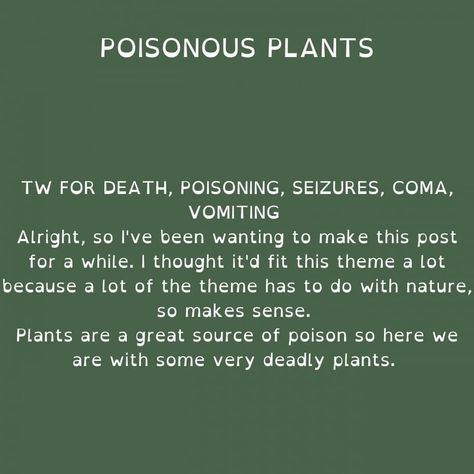 How To Poison Someone, Poisonous Plant Identification, Types Of Poison Writing, Botanical Curses And Poisons, Poisonous Plants Poster, Poisonous Botanical Illustration, Deadly Plants, Writing Boards, Plant Book