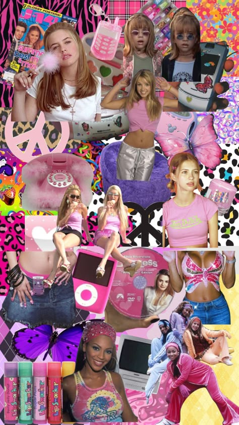 2000s Aesthetic Mood Board, 00s Hen Party, Year 2000s Aesthetic, Retro 2000s Aesthetic, 90s Aesthetic Birthday Party, Year 2000 Aesthetic, Y2k Aesthetic Moodboard, Y2k Sleepover Aesthetic, 2000s Slumber Party Aesthetic