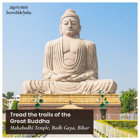 https://www.instagram.com/p/CDjLCwggjva/?igshid=7yd3x6co04xt Bodh Gaya Temple Bihar, Bodh Gaya Temple, Mahabodhi Temple Bodhgaya, Bodhgaya Temple, Bihar Tourism, Mahabodhi Temple, Gaya Bihar, Large Buddha Statue, Chandra Shekhar