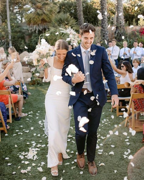 Petal Toss Ceremony Exit, Petal Toss Wedding, Salmon Wedding, Ceremony Exit, Simple Wedding Dress With Sleeves, Petal Toss, Wedding Shot List, Sarah Seven, Wedding Petals