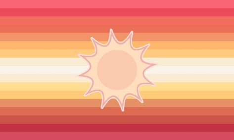 Sun Lesbian Flag, Lesbian Flags, Gotta Catch Them All, Lgbtq Flags, Mary Sue, Lesbian Flag, Flag, Sun, Collage