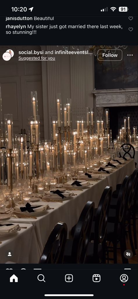 Love the variation candle height, i would like gussts to be able to talk across the table Candle Heavy Wedding, Candle Centerpieces Wedding Long Table, Candle Table, Long Table, Wedding Mood, Table Design, Wedding Centerpieces, Dream Wedding, Candles