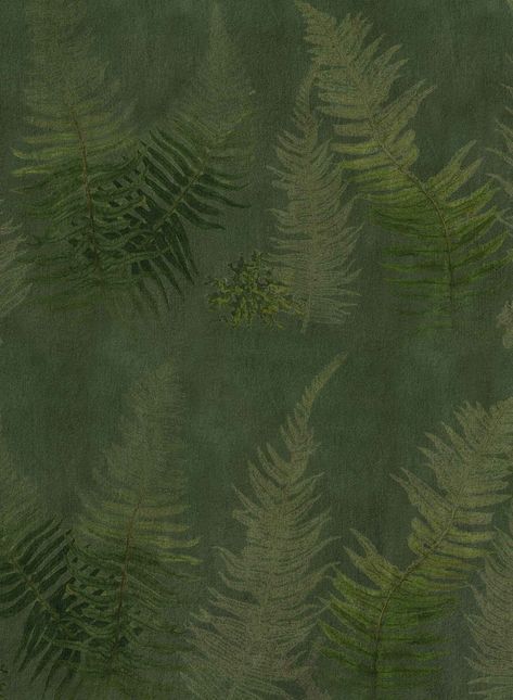 Leafy Trails Wallpaper by Opposite Wall Leafy Background, Fern Design, Green Textured Wallpaper, Trees Wallpaper, Green And Brown Wallpaper, Leafy Wallpapers, Green Leaves Background, Green Leaves Wallpaper, Green Pattern Wallpaper