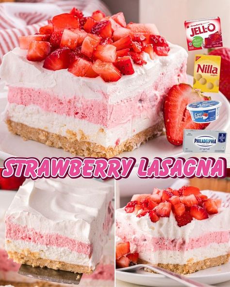 Princess Pinky Girl Princess Pinky Girl Recipes, Strawberry Lasagna, Strawberry Things, Princess Pinky Girl, Pinky Girl, Trifle Desserts, Recipe Girl, Strawberry Milk, Lasagna Recipe