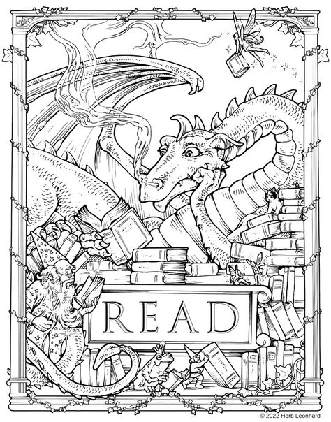 Dover Coloring Pages, Celtic Coloring, Coloring Pages Inspirational, Dragon Coloring Page, Adult Colouring Pages, Colouring Printables, Basford Coloring, Dragon Pictures, Coloring Book Art