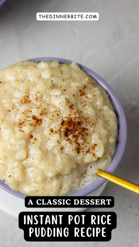 Craving something sweet, comforting and quick to whip up? Look no further! Our Instant Pot Rice Pudding 🍚 is pure delight and perfect for any occasion. Whether it’s cold or piping hot 🥣, this dish is guaranteed to steal the spotlight. Don’t miss out, follow my recipe now! Instant Pot Chicken And Gravy, Dessert Instant Pot, Rice Pudding Instant Pot, Instant Pot Coconut Rice, Instant Pot Rice Pudding, Instant Pot Dessert, Instant Pot Rice, Coconut Rice Pudding, Pressure Cooker Rice